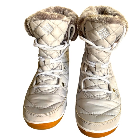 Columbia Omni Grip Heat Heavenly‎ Bootie Grey Waterproof Boots Size 8  NWOT - Picture 1 of 7
